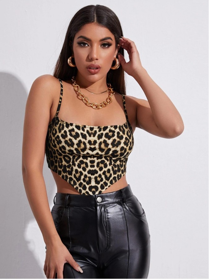 Top crop/scurt animal print