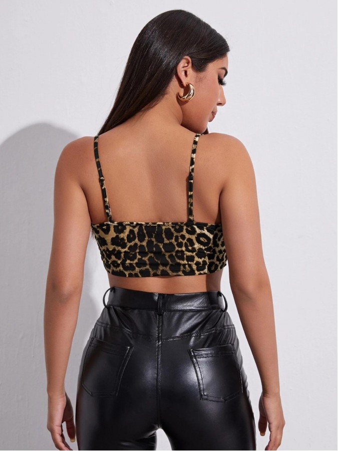 Top crop/scurt animal print