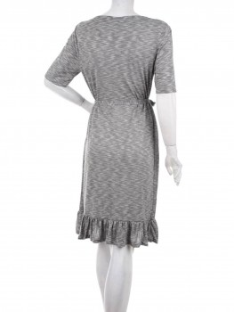 Rochie gravide cu volanas si decolteu incretit Mamalicious