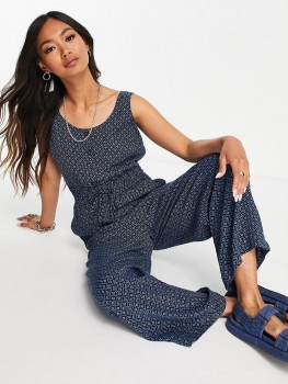 Jumpsuit lejer crop cu snur in talie Whistles