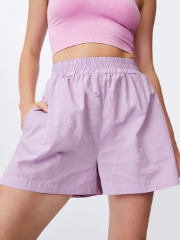 Pantaloni scurti lejeri albi din bumbac cu buzunare Cotton On