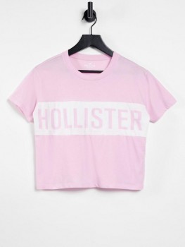 Tricou crop oversized Hollister