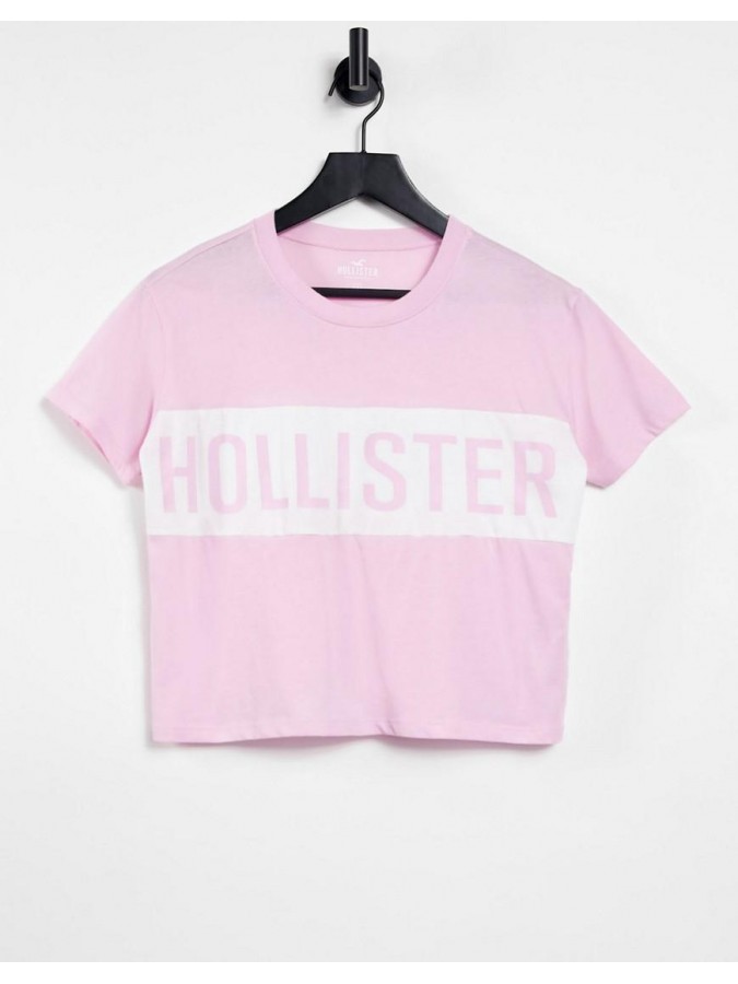 Tricou crop oversized Hollister