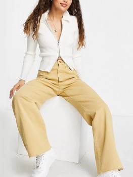 Blugi drepti cu talie inalta Stradivarius