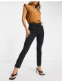 Blugi skinny fara tiv cu talie inalta si aspect prespalat Asos