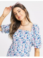 Rochie midi floral print cu spate decupat Miss Selfridge