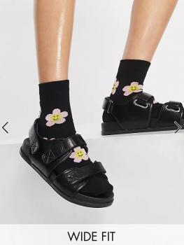 Sandale reglabile cu talpa groasa Asos