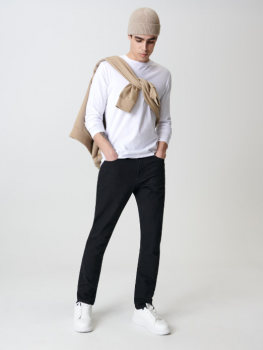 Blugi slim fit negru Sinsay