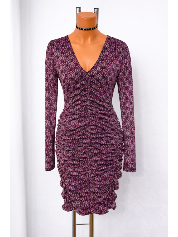 Rochie imprimata cu incretituri Reserved