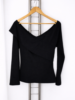 Bluza pe umeri cu volanas Shein Curve