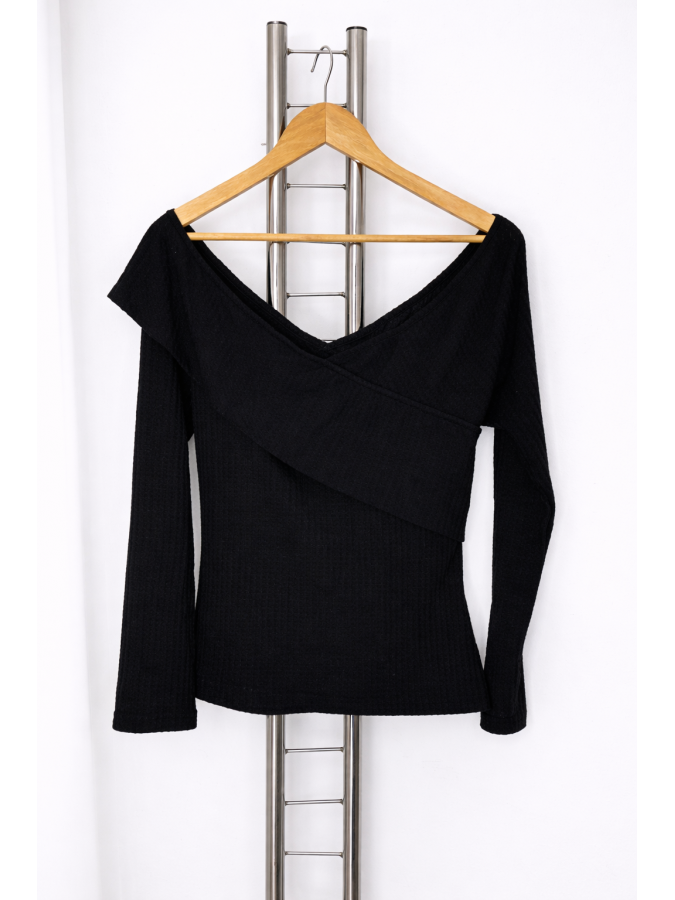 Bluza pe umeri cu volanas Shein Curve