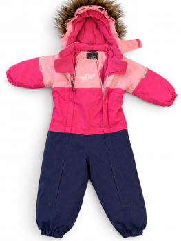 Combinezon zapada / salopeta iarna ski cu gluga (blana) si fermoare Name It