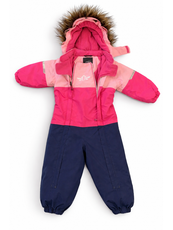 Combinezon zapada / salopeta iarna ski cu gluga (blana) si fermoare Name It