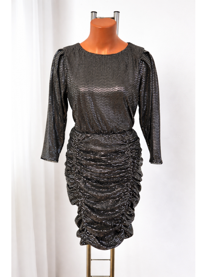 Rochie incretita cu paiete si maneca 3/4 Orsay