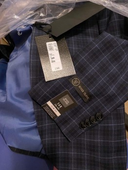 Sacou slim fit carouri River Island Sacou slim fit carouri River Island