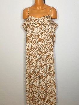 Rochie maxi lejera cu bretele imprimeu zebra Noisy May (Curve)