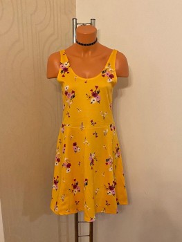 Rochie skater floral print cu spate decoltat H&M Conscious