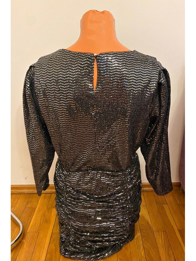 Rochie incretita cu paiete si maneca 3/4 Orsay Rochie incretita cu paiete si maneca 3/4 Orsay