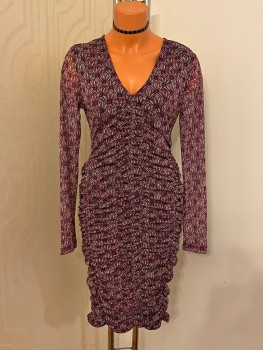 Rochie imprimata cu incretituri Reserved