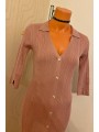 Rochie midi tricot cu slit lateral si maneca 3/4 Orsay