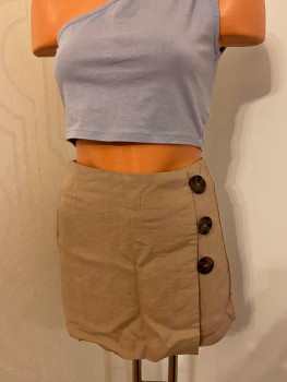 Fusta-pantalon talie inalta cu nasturi Sinsay