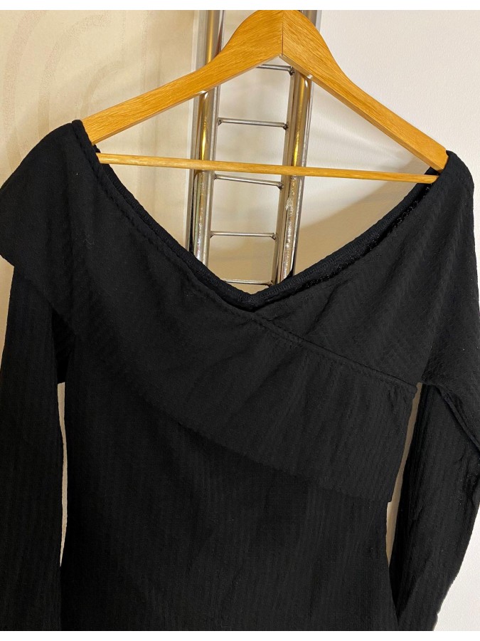 Bluza pe umeri cu volanas Shein Curve