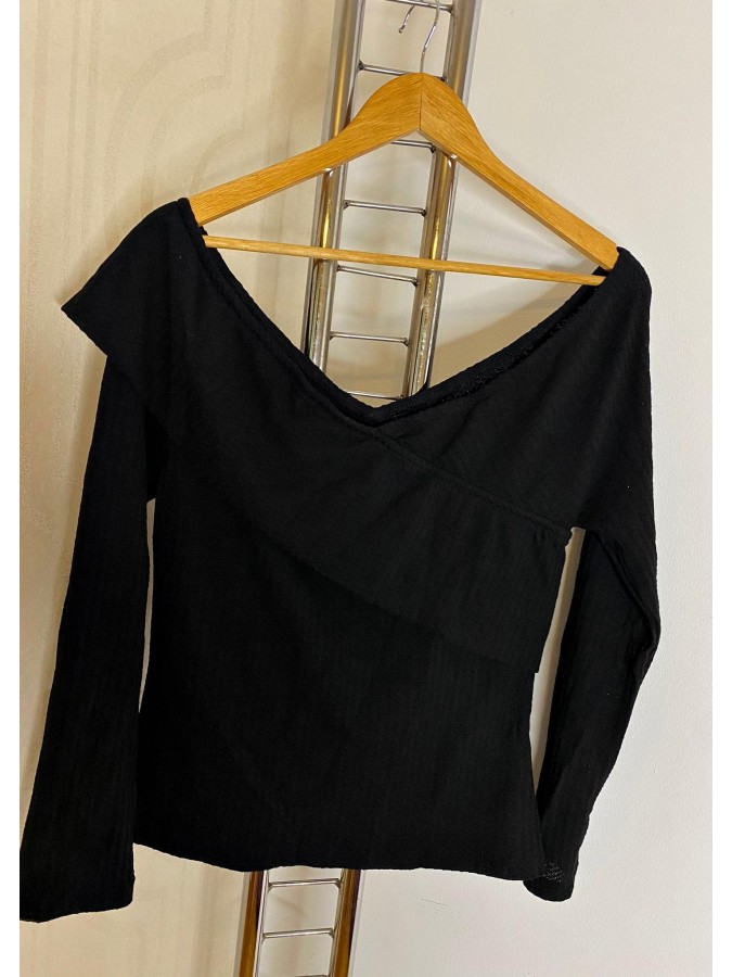 Bluza pe umeri cu volanas Shein Curve