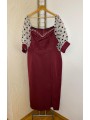 Rochie lunga cu slit si perle aplicate Shein Curve
