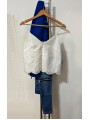 Top bumbac perforat cu bretele Stradivarius
