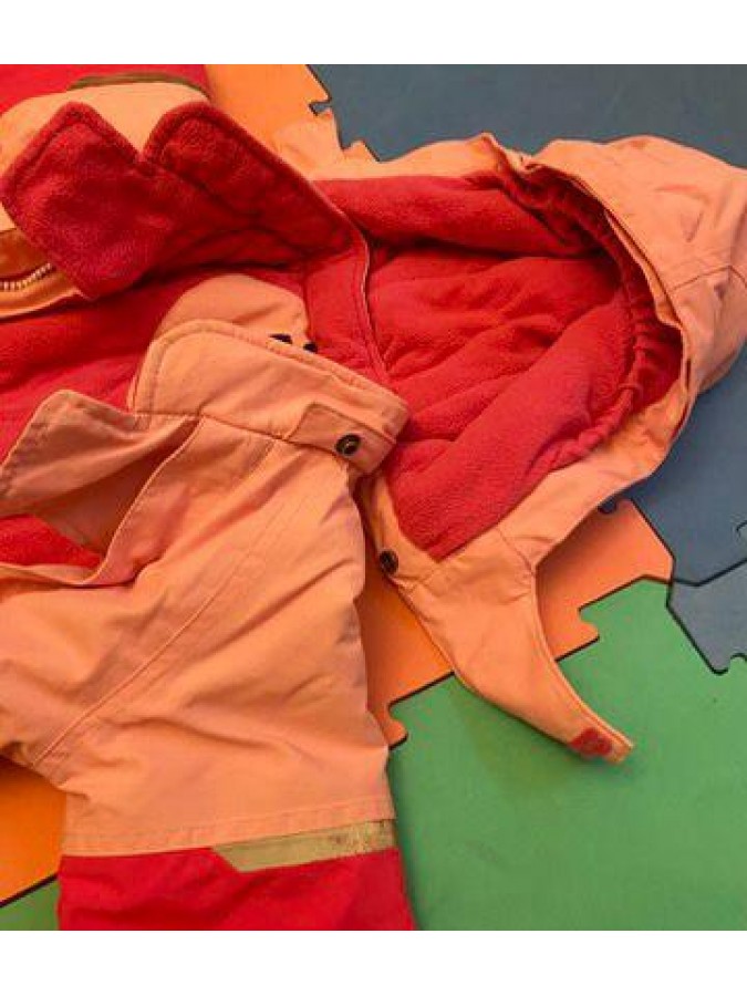 Combinezon zapada / salopeta iarna ski cu gluga (blana) si fermoare Name It