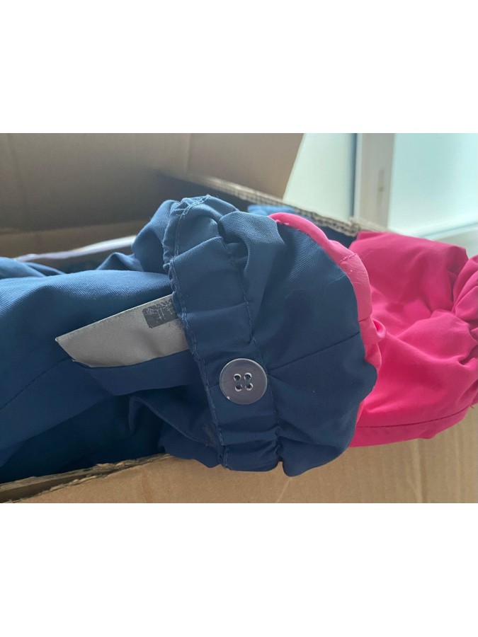 Combinezon zapada / salopeta iarna ski cu gluga (blana) si fermoare Name It