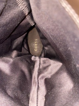 Cizme lungi (sub genunchi) cu blana si snur decorativ Guess