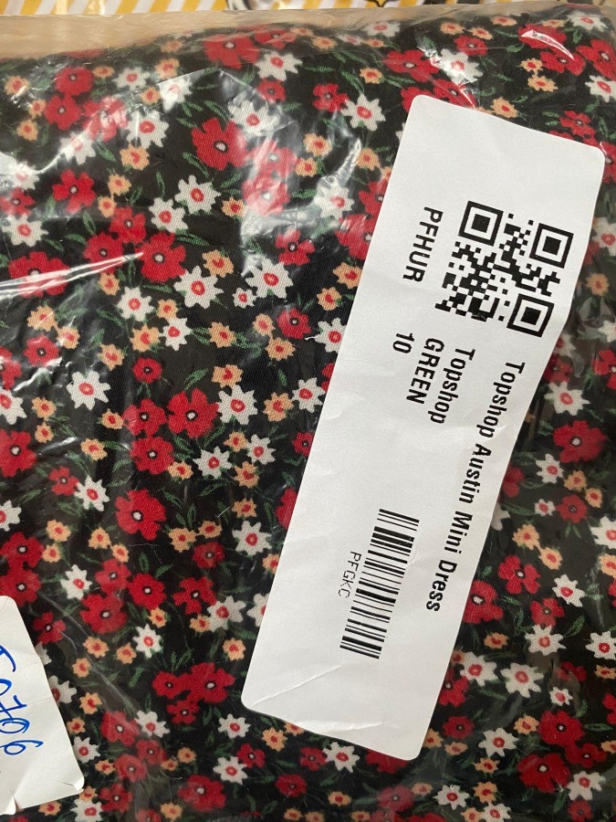 Rochie floral print cu spate gol Topshop