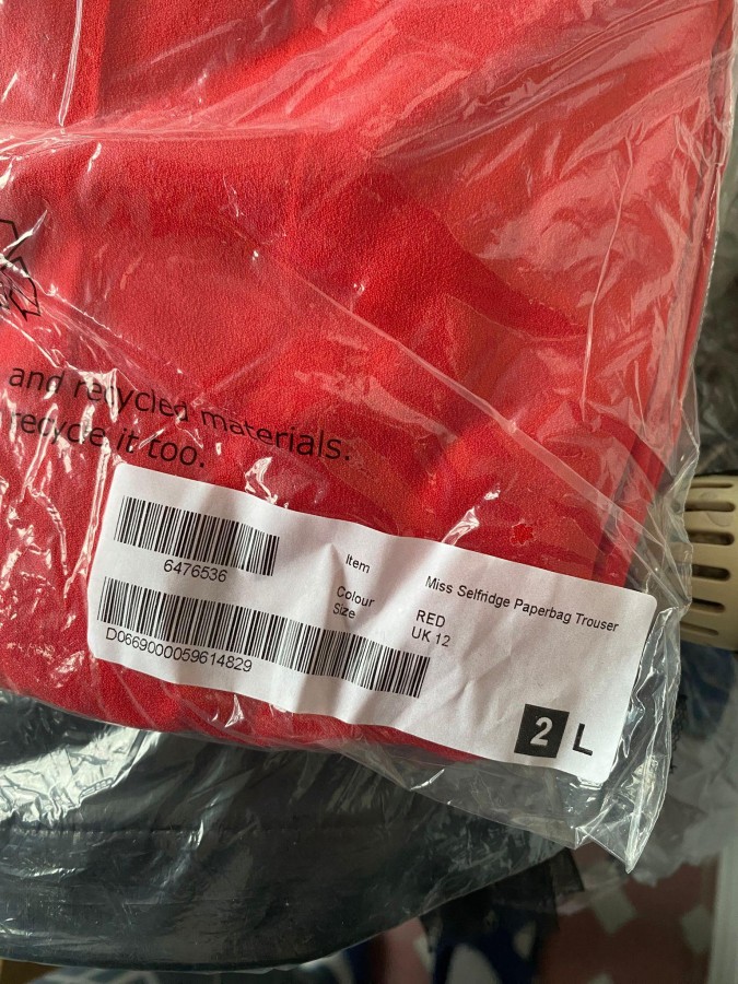 Pantaloni paperbag cu talie inalta Miss Selfridge