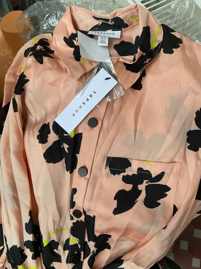 Rochie midi lejera cu volan Topshop