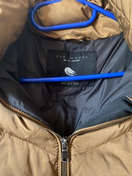 Geaca umplutura puf si pene (down jacket) cu centura detasabila Zara