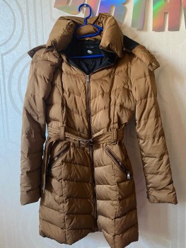 Geaca umplutura puf si pene (down jacket) cu centura detasabila Zara