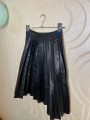 Fusta plisata imitatie piele