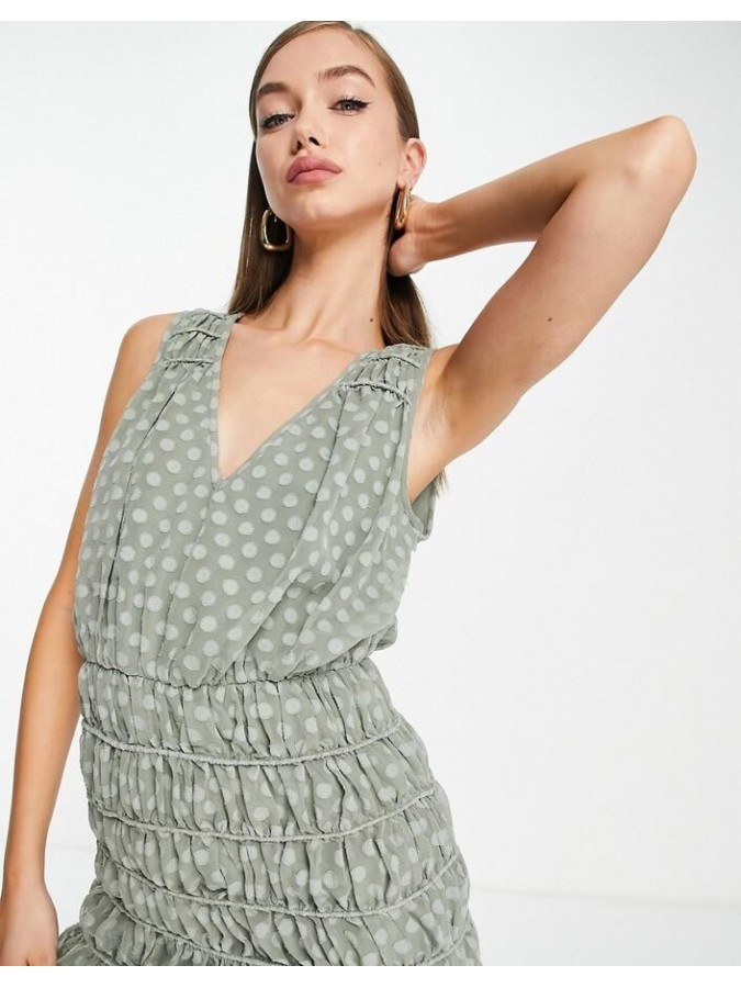 Rochie cu incretituri si aplicatii tip cerc Asos Rochie cu incretituri si aplicatii tip cerc Asos
