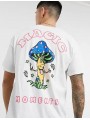 Tricou oversized cu print ciuperca pe spate New Love Club