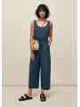 Jumpsuit lejer crop cu snur in talie Whistles