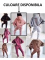Trening cu decupaj spate - pantaloni talie inalta + bluza cu mesaj "Angel" Trening cu decupaj spate - pantaloni talie inalta + bluza cu mesaj "Angel"