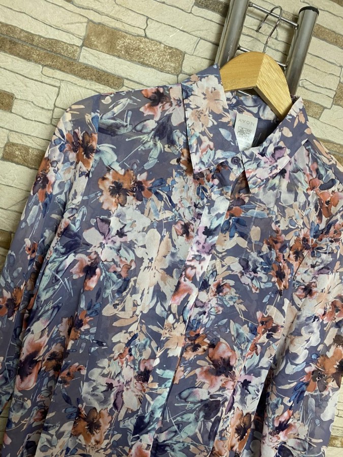 Camasa semitransparenta floral print