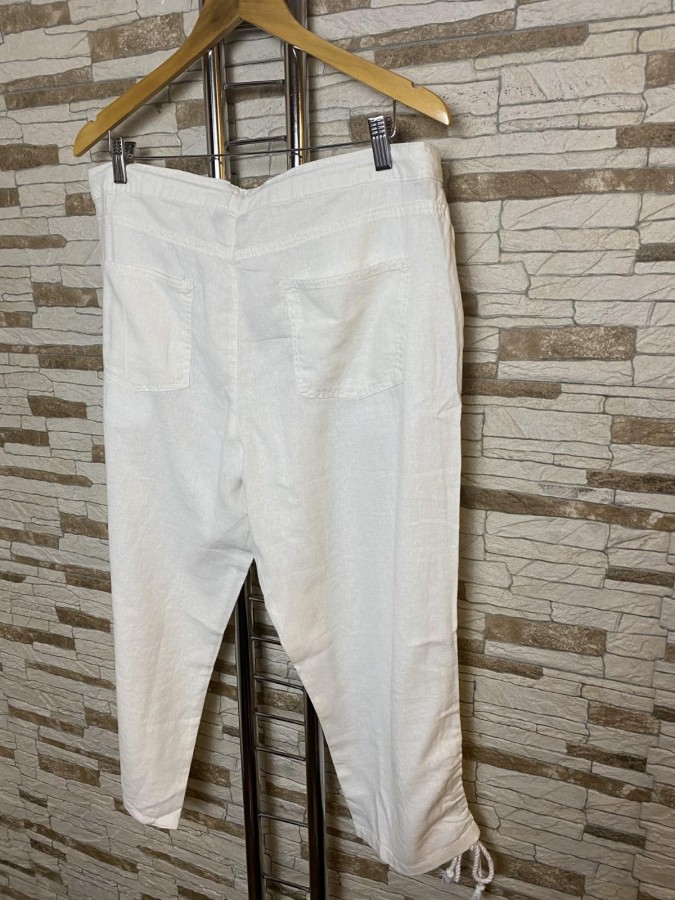 Pantaloni amestec in cu broderie buzunare V by Very