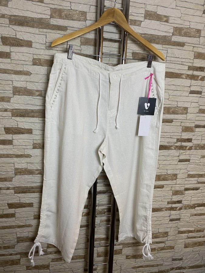 Pantaloni amestec in cu broderie buzunare V by Very