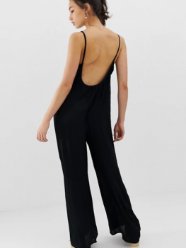 Salopeta model wide cu spate decoltat Asos