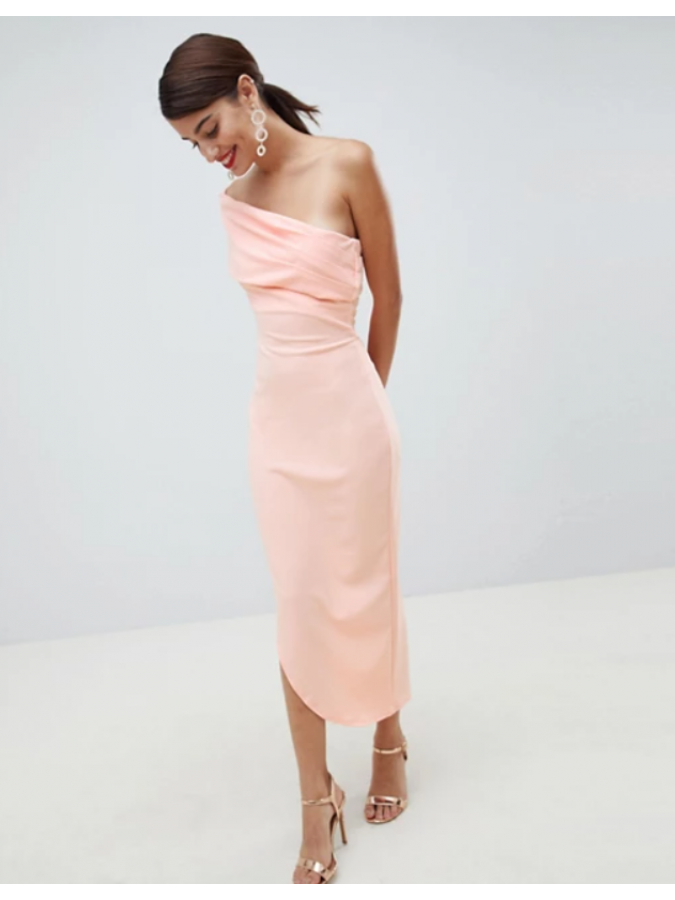 Rochie asimetrica pe un umar City Goddess