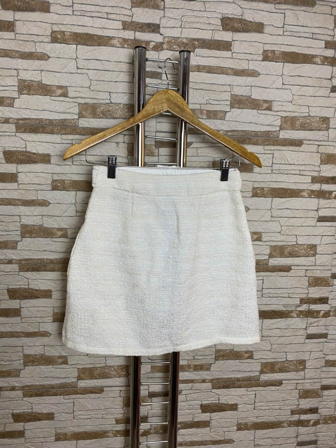 Fusta scurta cu fermoare metalice Zara