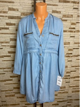 Rochie lejera blugi cu detalii pietricele Zara