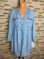 Rochie lejera blugi cu detalii pietricele Zara